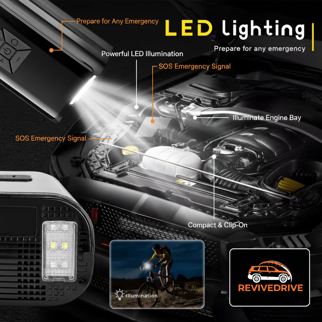 ReviveDrive LED Device - Feature Infographic